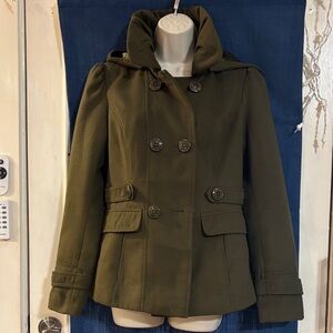 Pink Envelope Olive Double-Breasted Women's Jacket